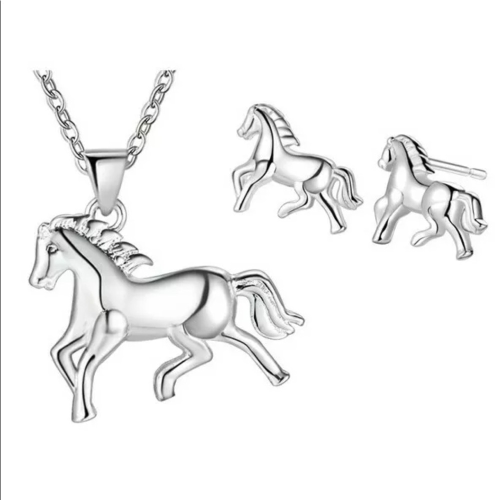 925 stamped necklace, pendant, and earrings